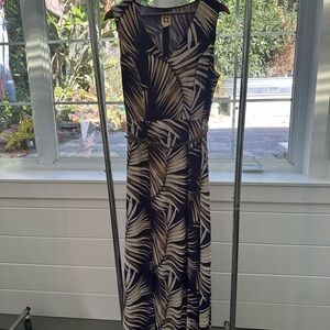 Anne Klein purple and tan/brown dress